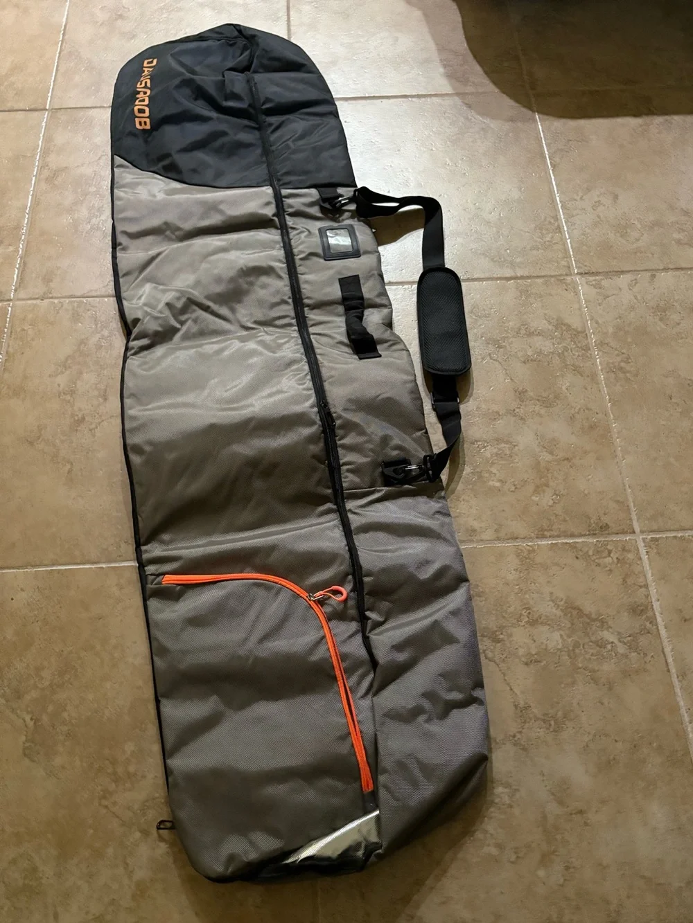 DAUSROOB Snowboard Travel Bag Outdoors Insulated Carry Bag W/strap Black/gray